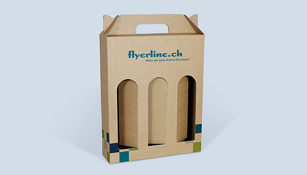 Emballage pour bouteilles avec fenêtre Emballage pour bouteilles avec fenêtre