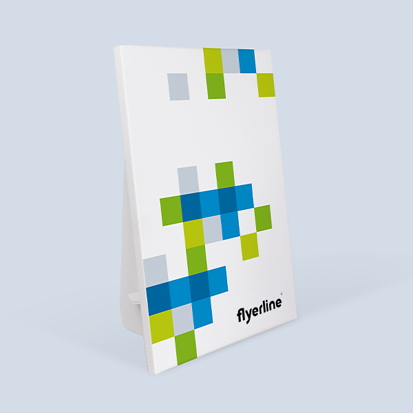 Custom-printable Strut Cards - DIN A4 with stand for advertising