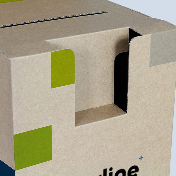 Close-up of the integrated flyer holder on a Raffle Box