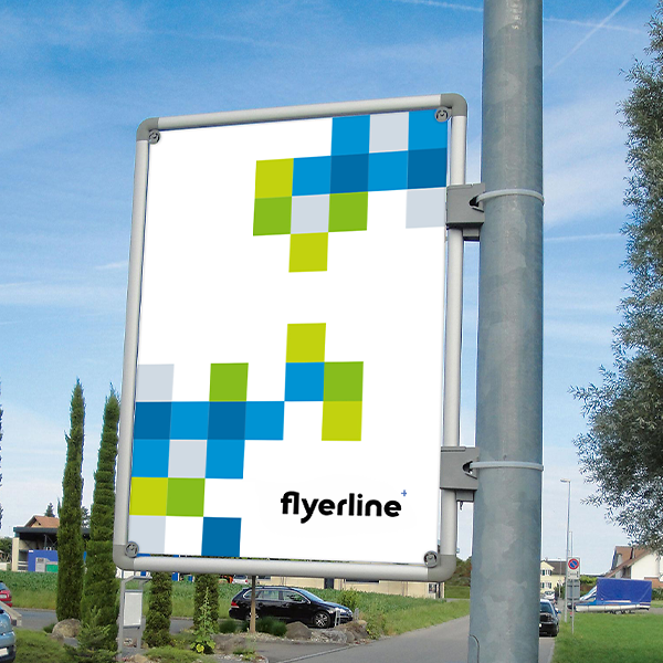 Système de cadre Street DIN A1 sur poteau pour publicité extérieure