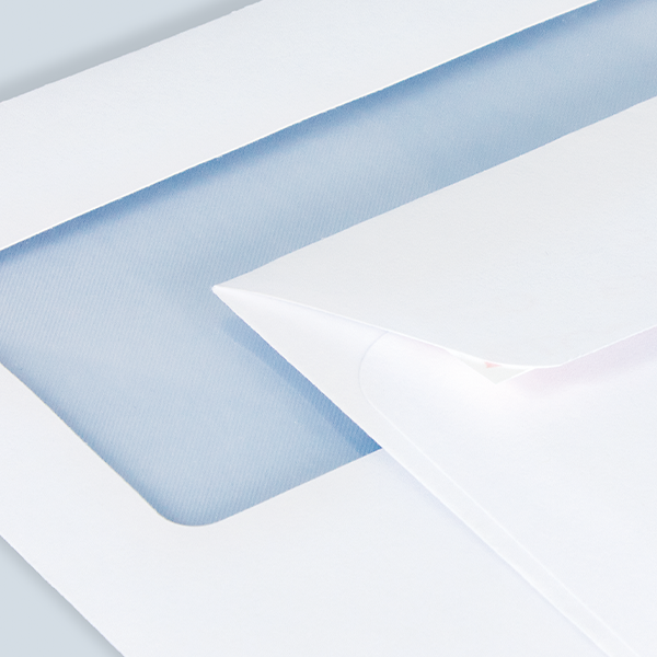Détail de la fenêtre d’adresse d’une enveloppe C6/5 blanche