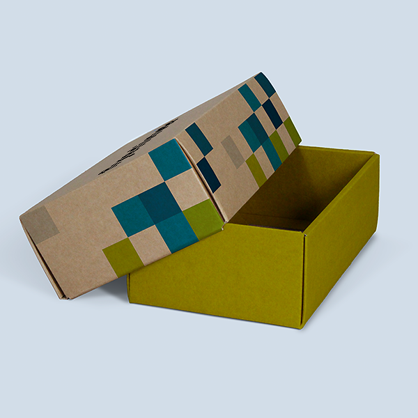 Carton cloche brun avec couvercle amovible pour cadeaux