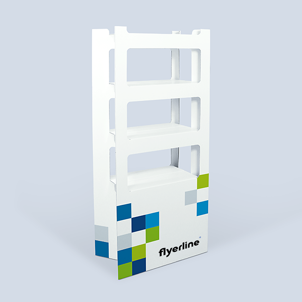 White 4-shelf display for showcasing products