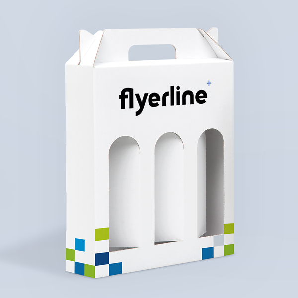 Custom-printable white Triple-bottle wine box for wine gifts