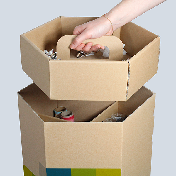 Insert de transport amovible de l’Organiseur de papier cadeau brun