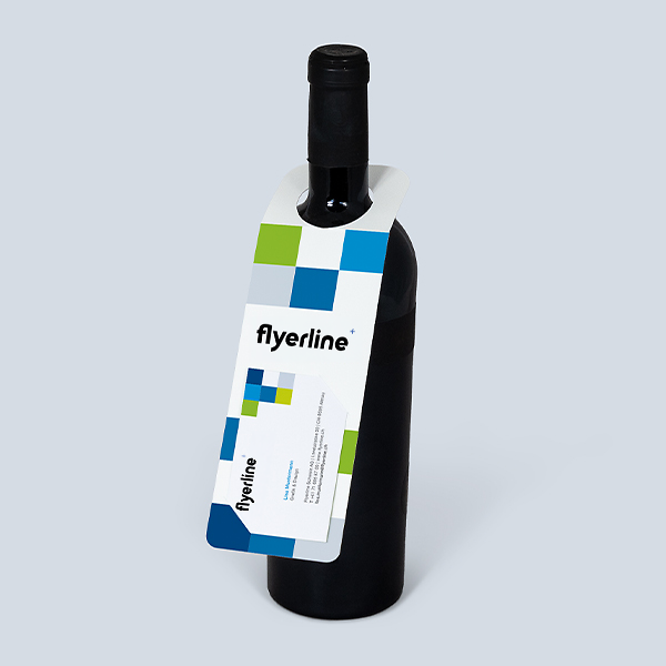 Accroche-bouteilles personnalisable avec fente pour carte de visite