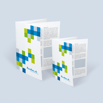 Double Parallel Flyer Example Order and Print Double Parallel Fold Flyers | Flyerline Schweiz AG