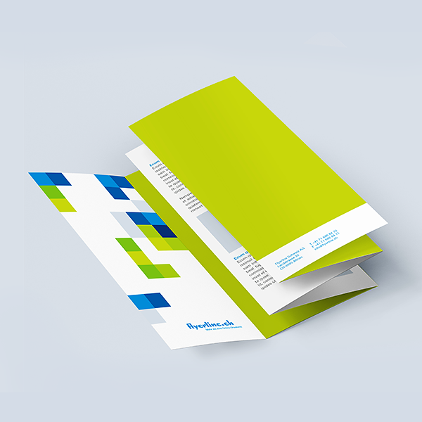 Flyer Geschlossener Zickzackfalz