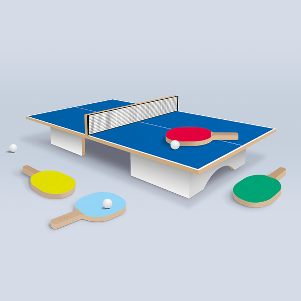 Out of the Blue Tischtennisnetz Mini Ping Pong Spiel-Set mit