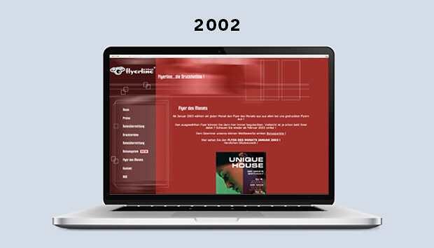 Flyerline Webshop 2002 Flyerline Webshop 2002