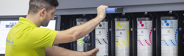 Flyerline Druckfarbenwechsel